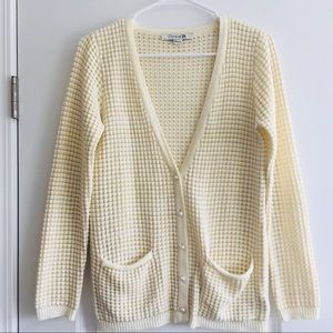 Forever 21 Gold Ivory Cardigan